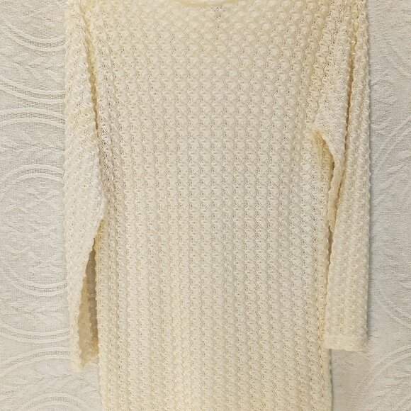 Vintage Express Tricot Textured Crochet Tunic Dress 38" Bust (T-383) - Picture 3 of 8